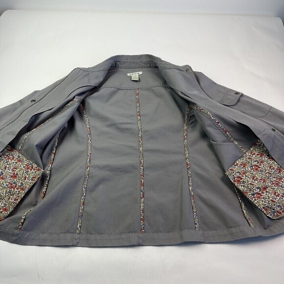 ORVIS Cotton Canvas Barn Jacket womens M Gray Chore Minimalist Capsule - Picture 4 of 9